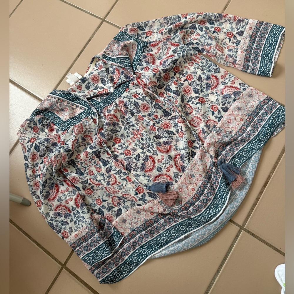 Knox Rose Floral Boho Top - Multicolor
